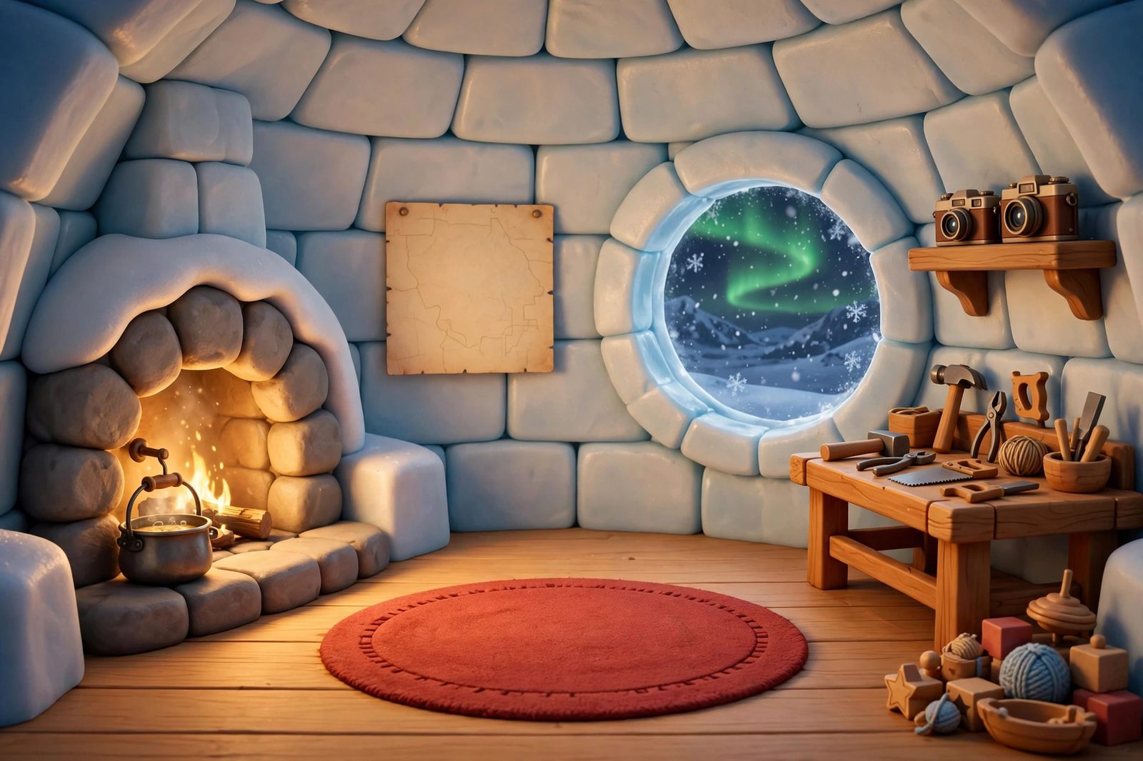 Inside the Medina igloo